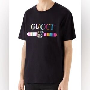 Gucci Rainbow Logo Tee